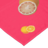 Orangen – Oranges – Citrus fruits pink テーブルクロス (アングル)