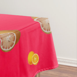 Orangen – Oranges – Citrus fruits pink テーブルクロス