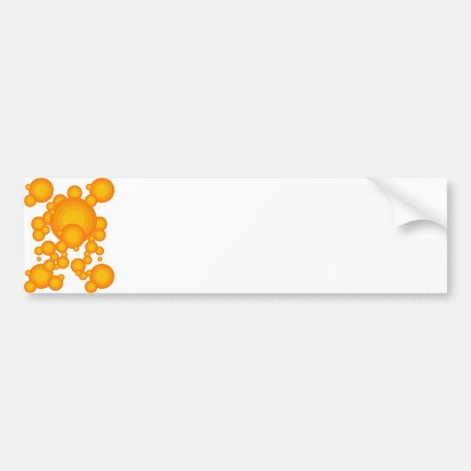 Oranger 70年代のスタイリングは泡のように円 バンパーステッカー (正面)