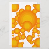 Oranger 70年代のスタイリングは泡のように円 便箋 (正面/裏面)