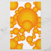 Oranger 70年代のスタイリングは泡のように円 便箋 (正面)