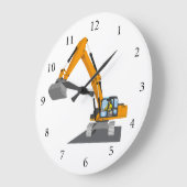 oranger Kettenbagger ラージ壁時計 (傾斜)