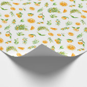 Oranges and Foliage Pattern ラッピングペーパー (角)