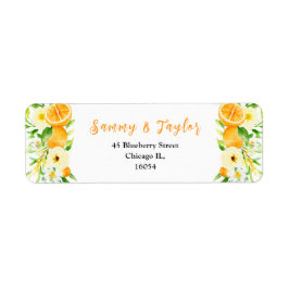 Oranges and Foliage Wedding ラベル