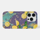 Oranges and paint splashes iPhoneケース (裏面横)