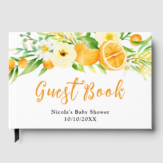 Oranges Citrus Baby Shower ゲストブック (正面)