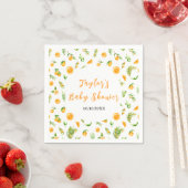 Oranges Citrus Baby Shower スタンダードカクテルナプキン (インサイチュ)