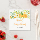 Oranges Citrus Baby Shower スタンダードカクテルナプキン (インサイチュ)