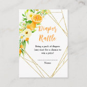 Oranges Citrus Baby Shower Diaper Raffle エンクロージャーカード (正面)