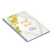 Oranges Citrus Baby Shower Guest Book ノートブック (右側)