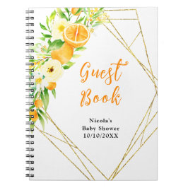 Oranges Citrus Baby Shower Guest Book ノートブック