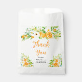 Oranges Citrus Baby Shower Thank You フェイバーバッグ (正面)