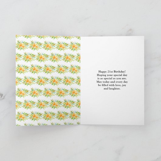 Oranges Citrus Birthday カード (内部)