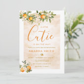 Oranges Citrus Is On The Way Baby Shower 招待状 (スタンド正面)