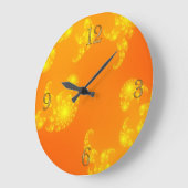 Oranges Julia Fractal Abstract Art Wall Clock ラージ壁時計 (傾斜)