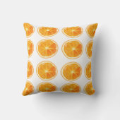 Oranges Slices Pattern White クッション (裏面)
