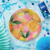 Oranges spring party plates ペーパープレート (パーティー)