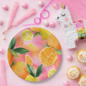 Oranges spring party plates ペーパープレート (パーティー)