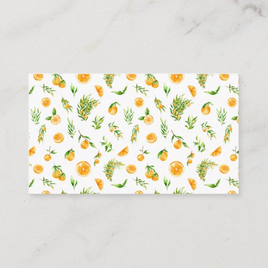 Oranges with Foliage Birthday A Note On Gifts エンクロージャーカード (裏面)