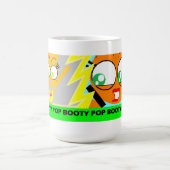 orangey及びマンゴの利得の破裂音のマグ コーヒーマグカップ (中央)