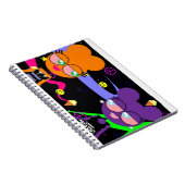 orangey及び紫色の専門の*smacked*のノート ノートブック (右側)