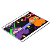 orangey及び紫色の専門の*smacked*のノート ノートブック (左側)