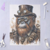 Orangutan Steampunk Watercolor Art 薄葉紙 (クラフト)
