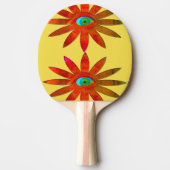 Orangyの目の花 卓球ラケット (正面)