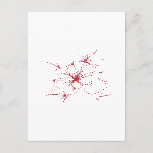 Orangy Red, Cyan and Magenta dot シーズンポストカード (正面)