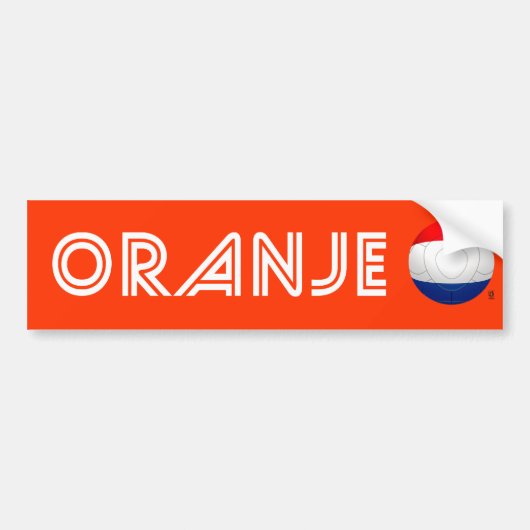 Oranje -ネザーランドフットボール バンパーステッカー (正面)