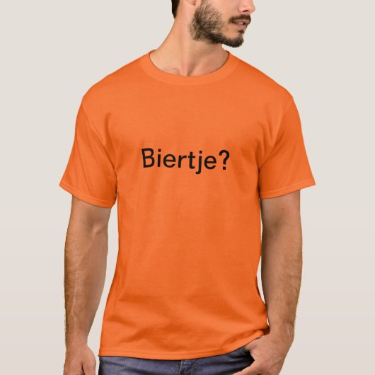 Oranje shirt - Biertje? Tシャツ (正面)