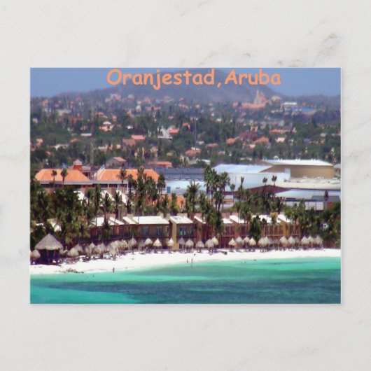 Oranjestad, Aruba in Water color ポストカード (正面)