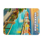 Oranjestad, Caribbean jewel マグネット (横)