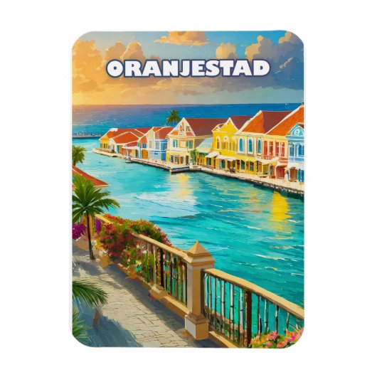 Oranjestad, Caribbean jewel マグネット (縦)