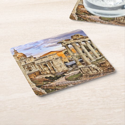 OrariumごとのフォーラムRomanum スクエアペーパーコースター (アングル)