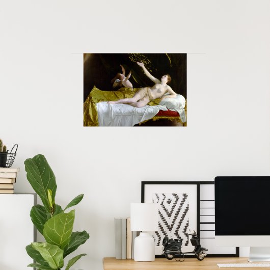 Orazio Gentileschi Danakと金ゴールドのシャワー ポスター (ホームオフィス)