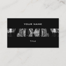 Orbクロムブラックストライプビジネスカードブラックバック 名刺