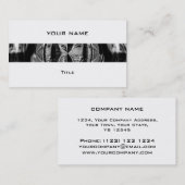 Orbクロムブラックストライプビジネスカードホワイトバック 名刺 (正面/裏面)