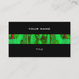 Orbグリーンストライプ名刺ブラックバック 名刺