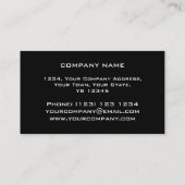 Orbダークブルーストライプビジネスカードブラックバック 名刺 (裏面)