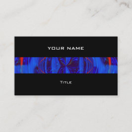 Orbダークブルーストライプビジネスカードブラックバック 名刺