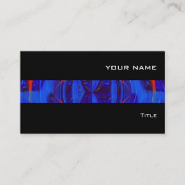 Orbダークブルーストライプビジネスカードブラック 名刺