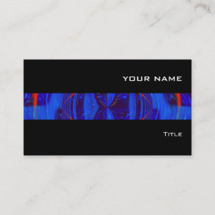 Orbダークブルーストライプビジネスカードブラック 名刺