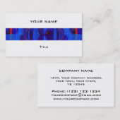 Orbダークブルーストライプビジネスカードホワイトバック 名刺 (正面/裏面)