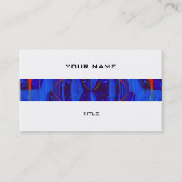 Orbダークブルーストライプビジネスカードホワイトバック 名刺