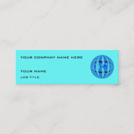 Orbブルービジネスカードブルースキニー スキニー名刺