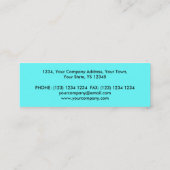 Orbブルービジネスカードブルースキニー スキニー名刺 (裏面)