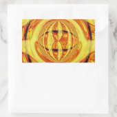 Orb金ゴールドシール長方形 長方形シール (バッグ)