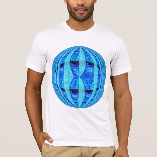 Orb Blue Round Tシャツホワイト Tシャツ (正面)