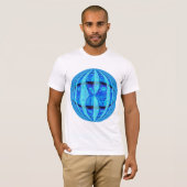 Orb Blue Round Tシャツホワイト Tシャツ (正面フル)